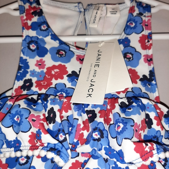 🆕️ Janie and Jack Floral Swimsuit Tankini 2 Pc 2T - Picture 2 of 4
